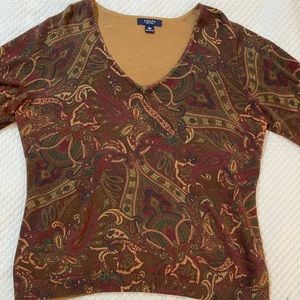 Chaps multi colored sweater